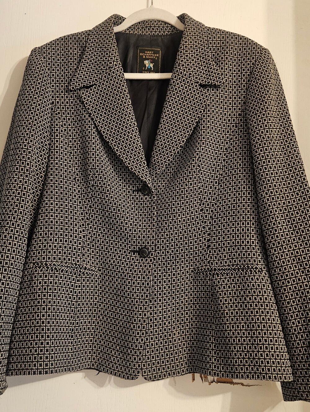 Hart Schaffner Marx Size 14 100% Worsted Wool Tailored Blazer Y2K